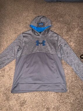 Under Armour Men's Gray & Blue Lightweight Hoodie Jacket